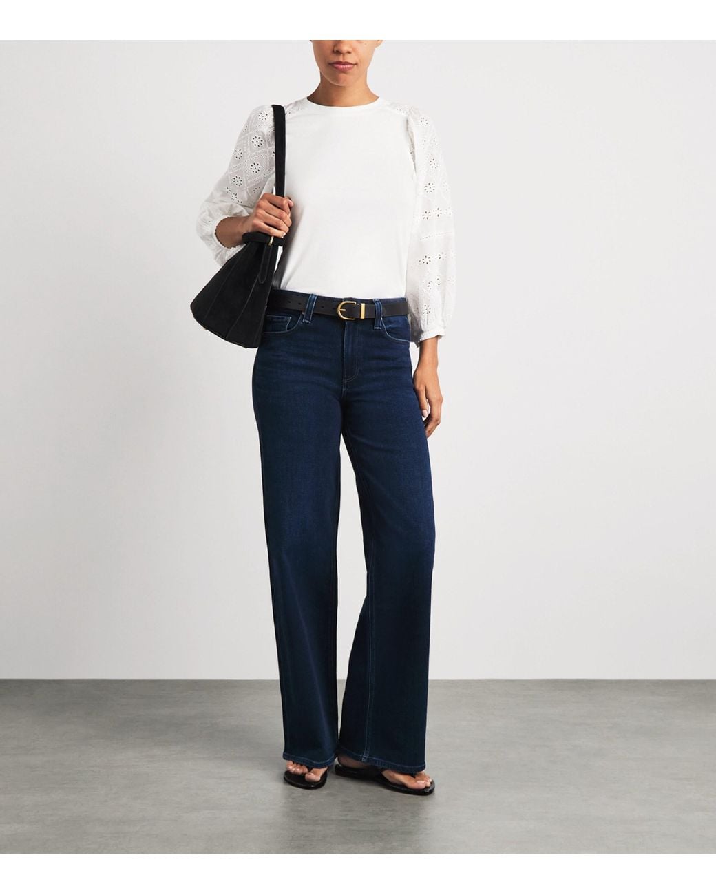 ME+EM White Broderie Anglaise Blouse