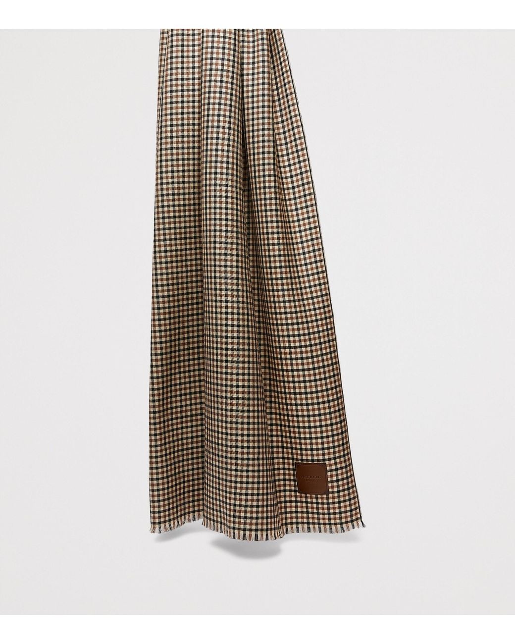 Weekend by Maxmara Black Cotton Check Scarf