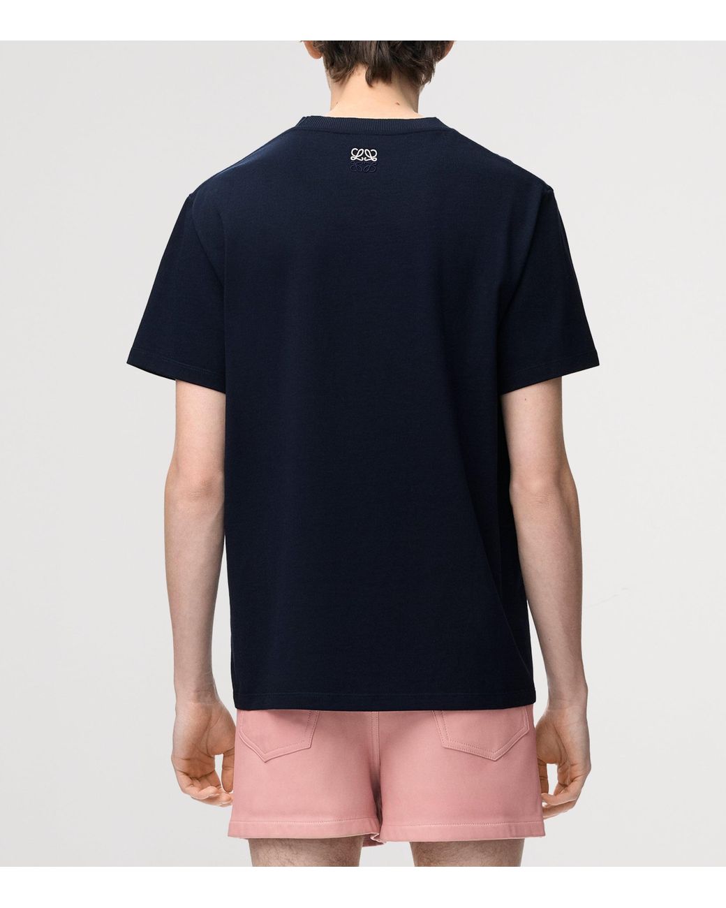 Loewe Blue Cotton-Blend Printed T-Shirt for men