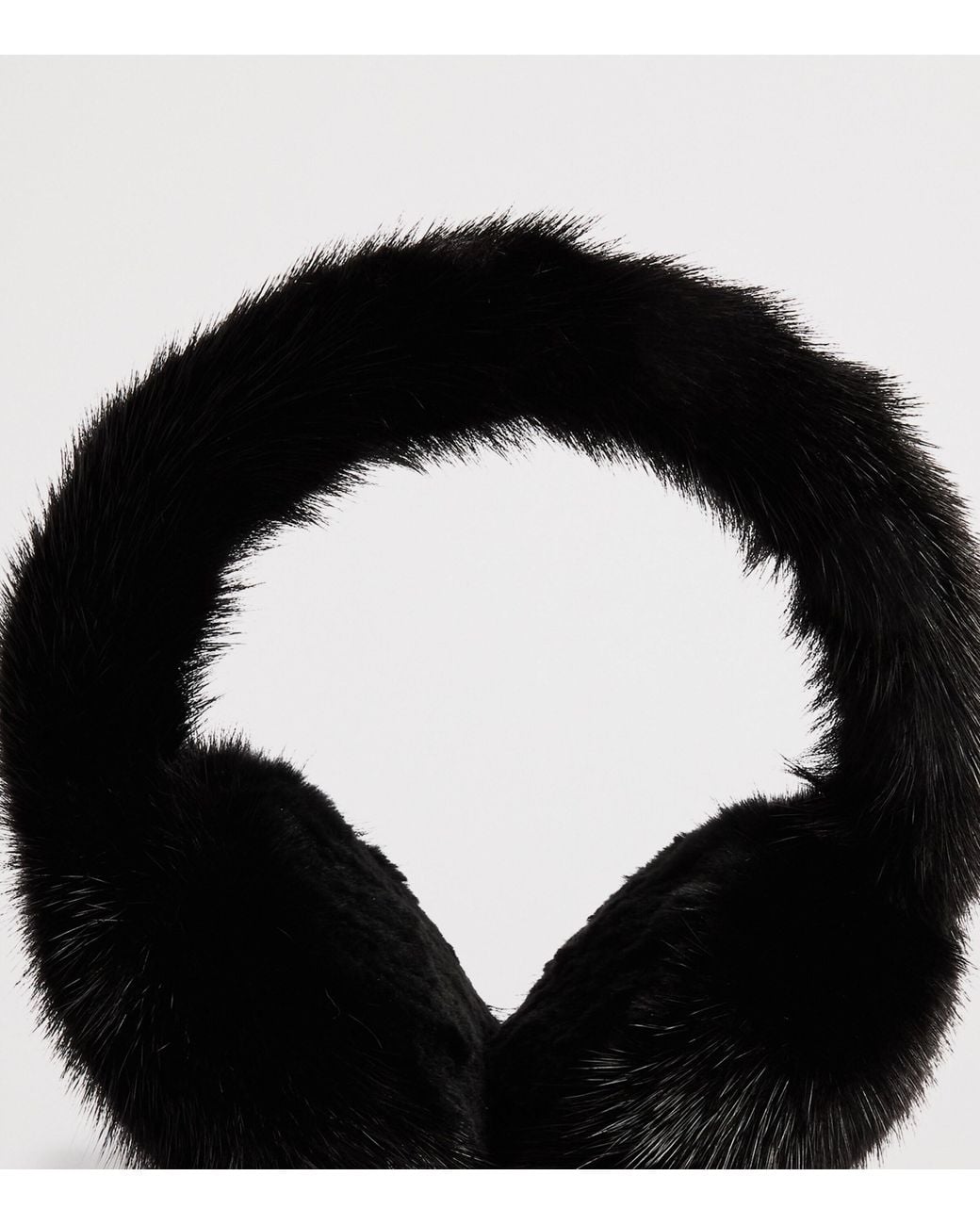Yves Salomon Black Mink Fur Earmuffs