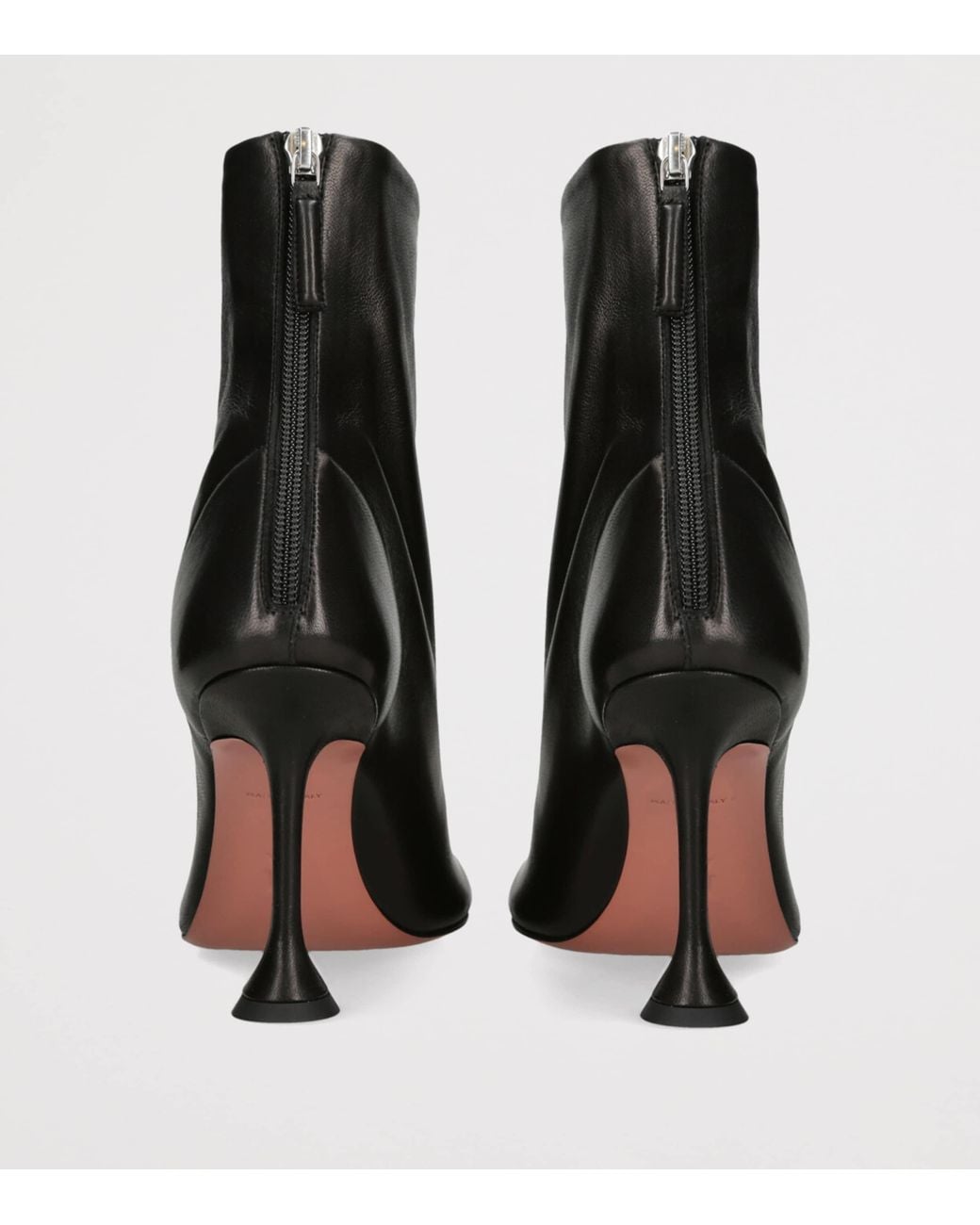 AMINA MUADDI Black Leather Iris Ankle Boots 95