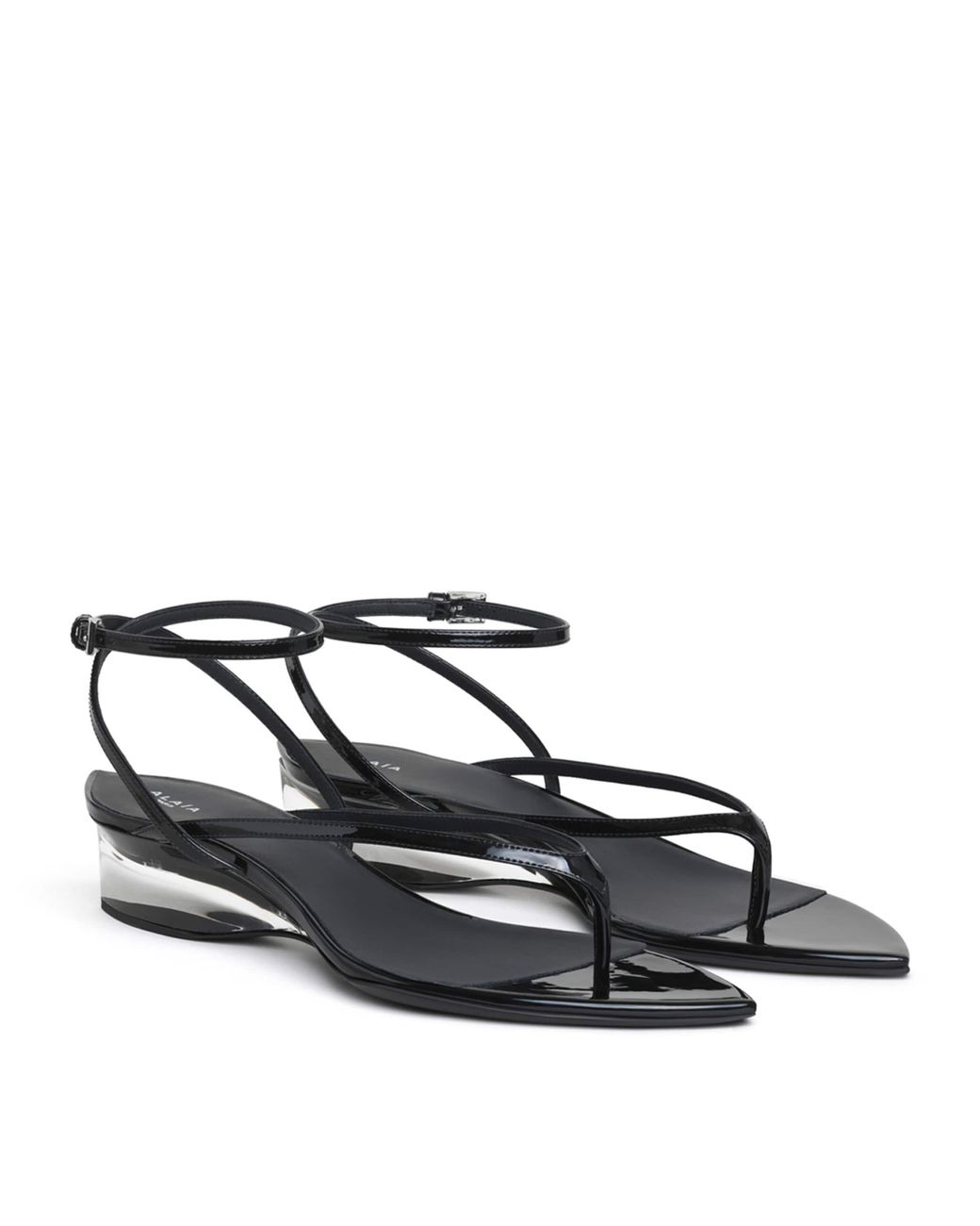 Alaïa White Tongs Wedge Sandals 30