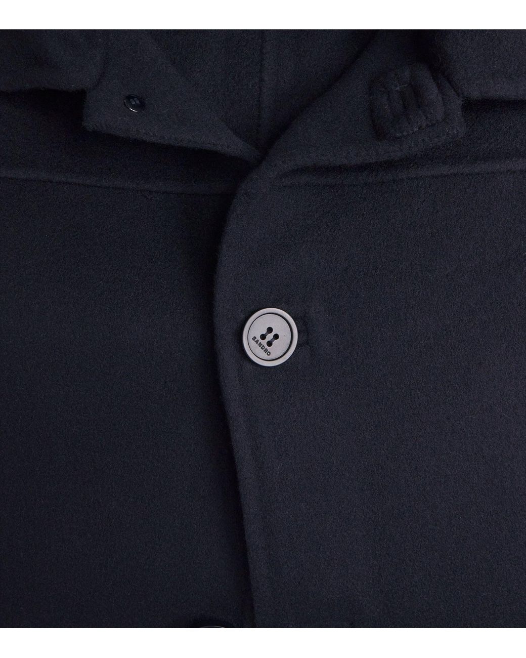 Sandro Blue Double-Face Wool Worker Jacket for men