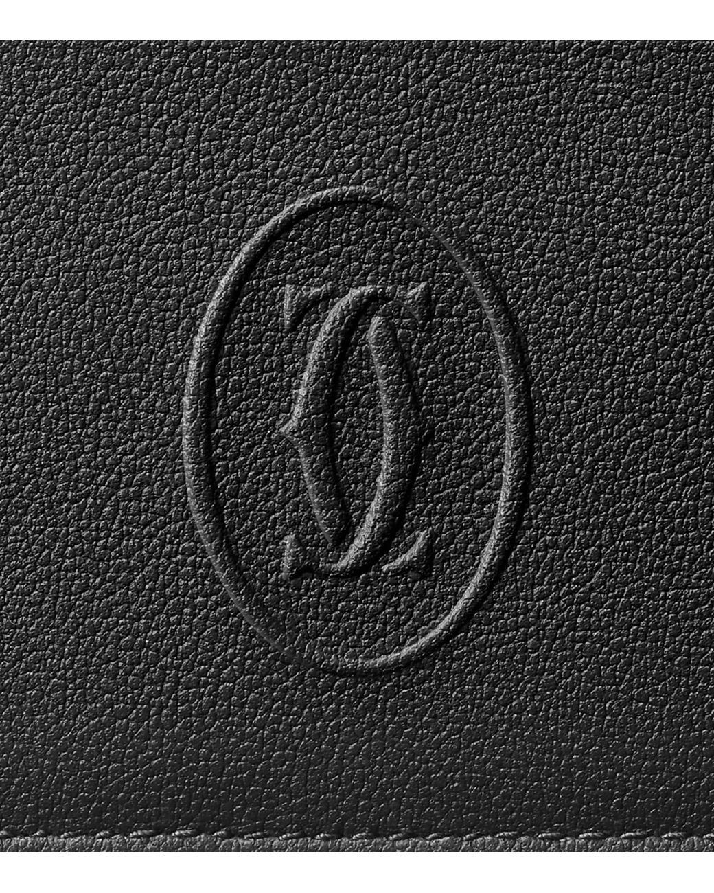 Cartier Black Leather Must De Card Holder for men
