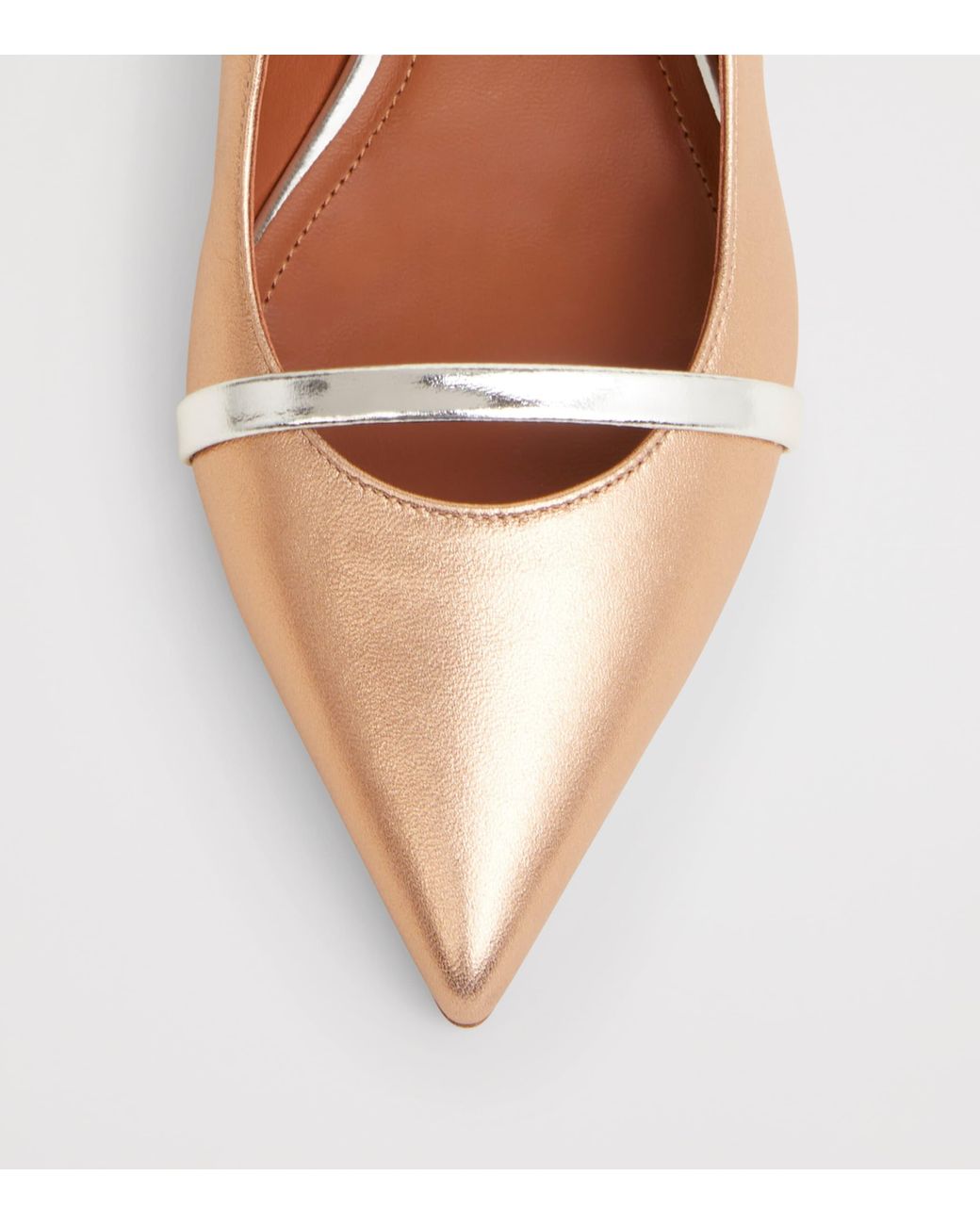 Malone Souliers Brown Metallic Leather Maureen Mules