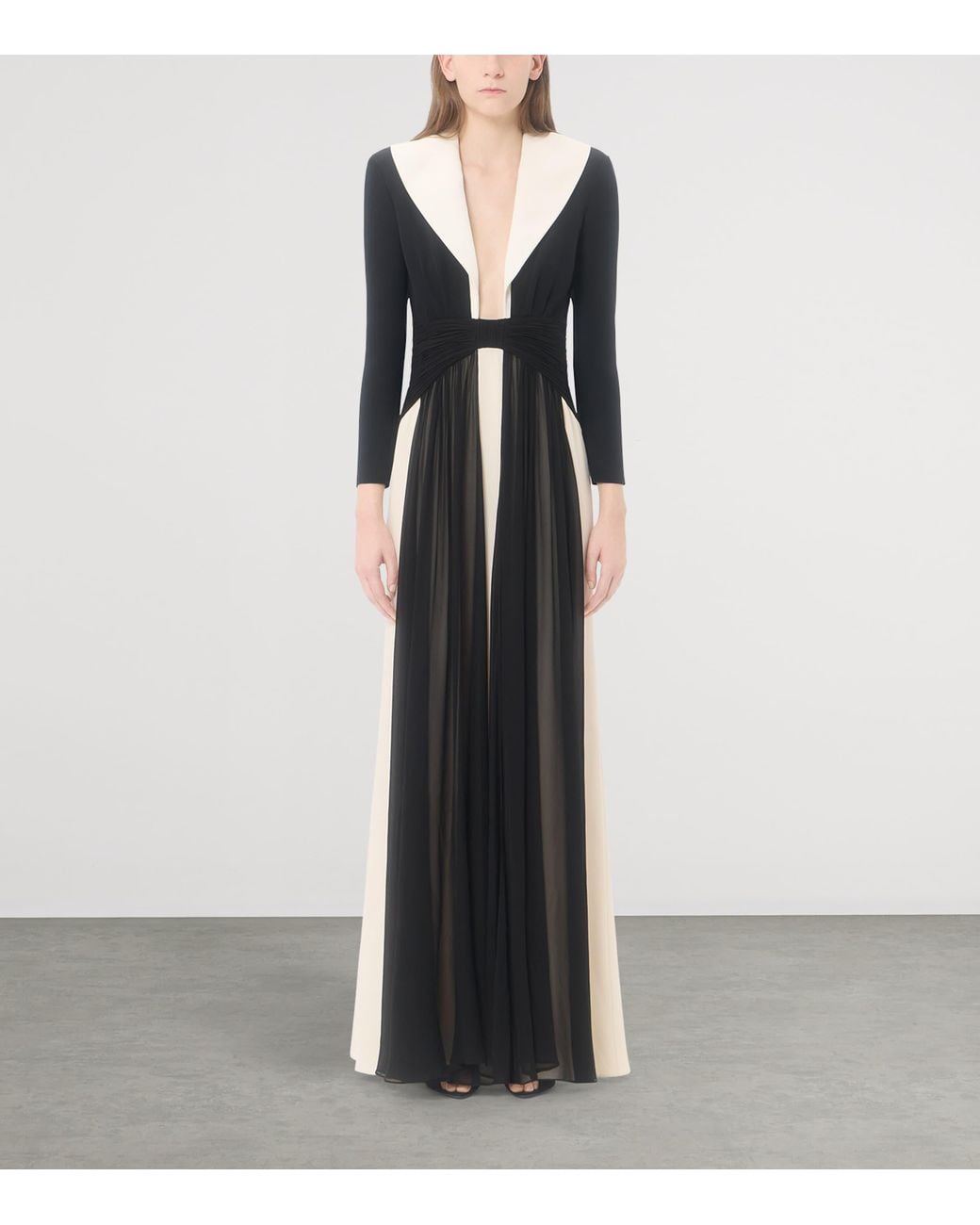 Valentino Black Silk Blazer Gown