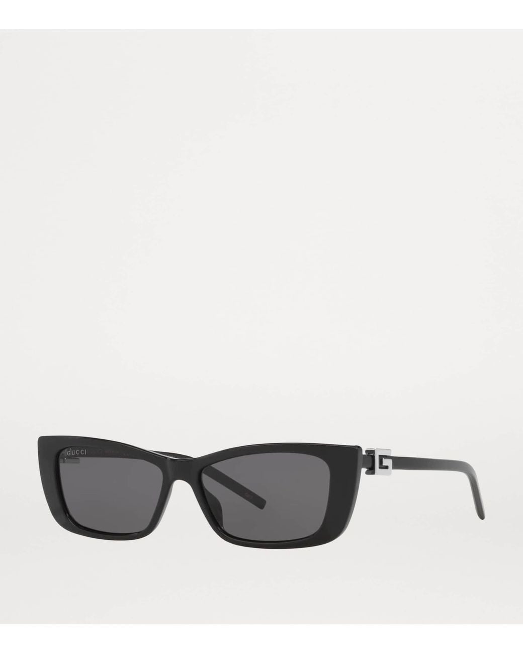 Gucci Gray Slim Cat-Eye Sunglasses
