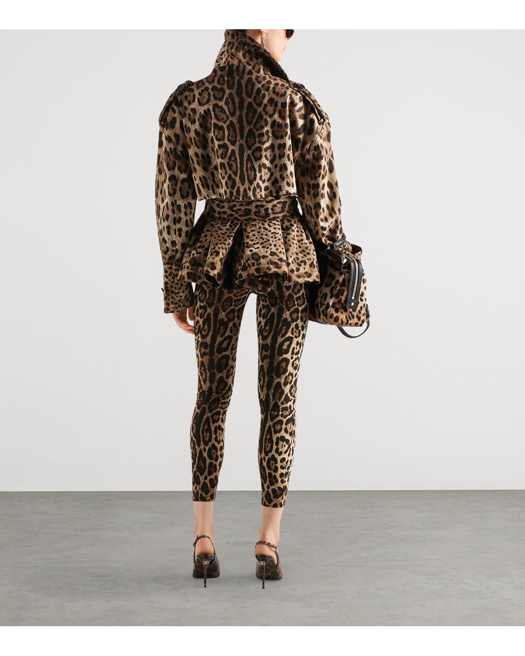 Dolce & Gabbana Brown Leopard Print Jacket