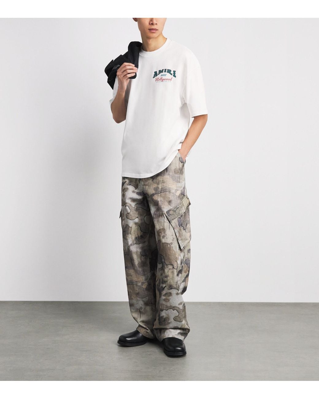 Amiri White Cotton Hollywood T-Shirt for men