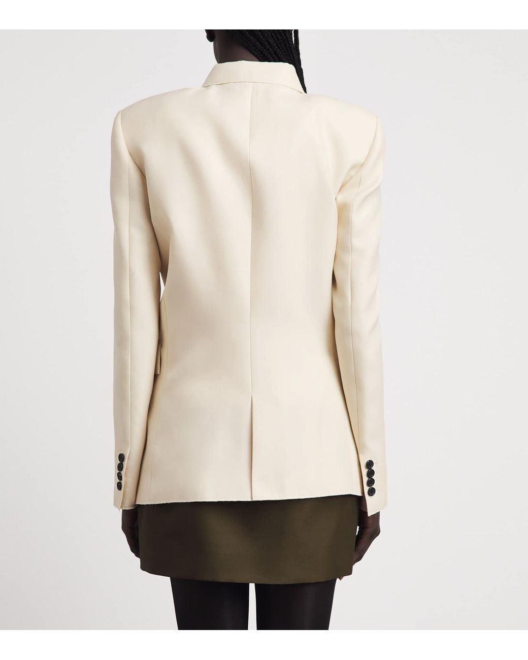 Khaite Natural Wool-Silk Rolo Blazer