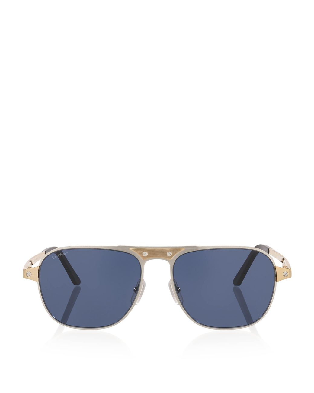 Cartier Blue Rectangular Aviator Sunglasses for men