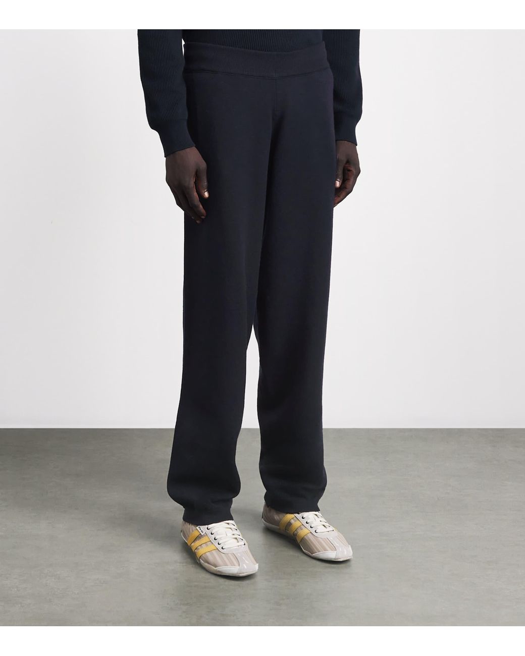 Stone Island Blue Virgin Wool-Blend Compass Sweatpants for men