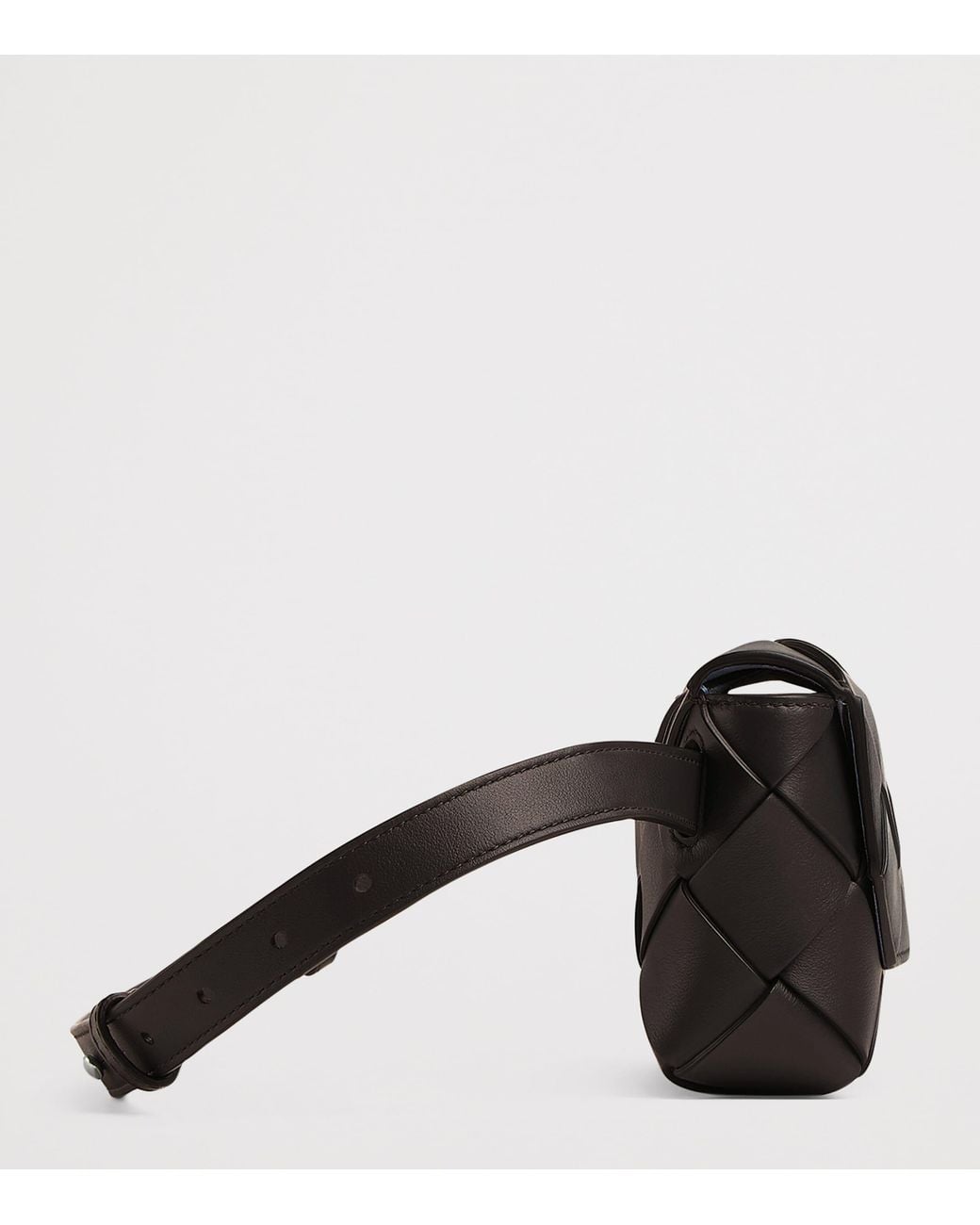 Bottega Veneta Black Small Leather Diago Belt Bag for men