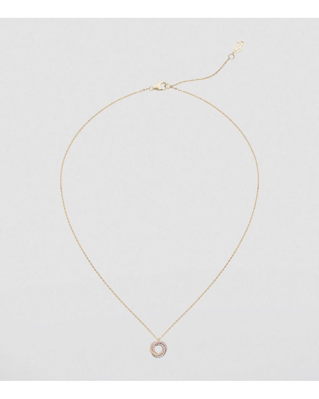 Cartier Natural Mixed And Diamond Trinity Necklace