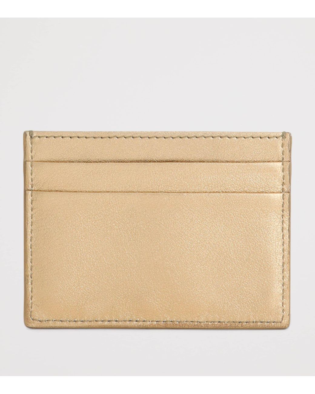 Dolce & Gabbana Natural Laminated Calfskin Logo Card Holder