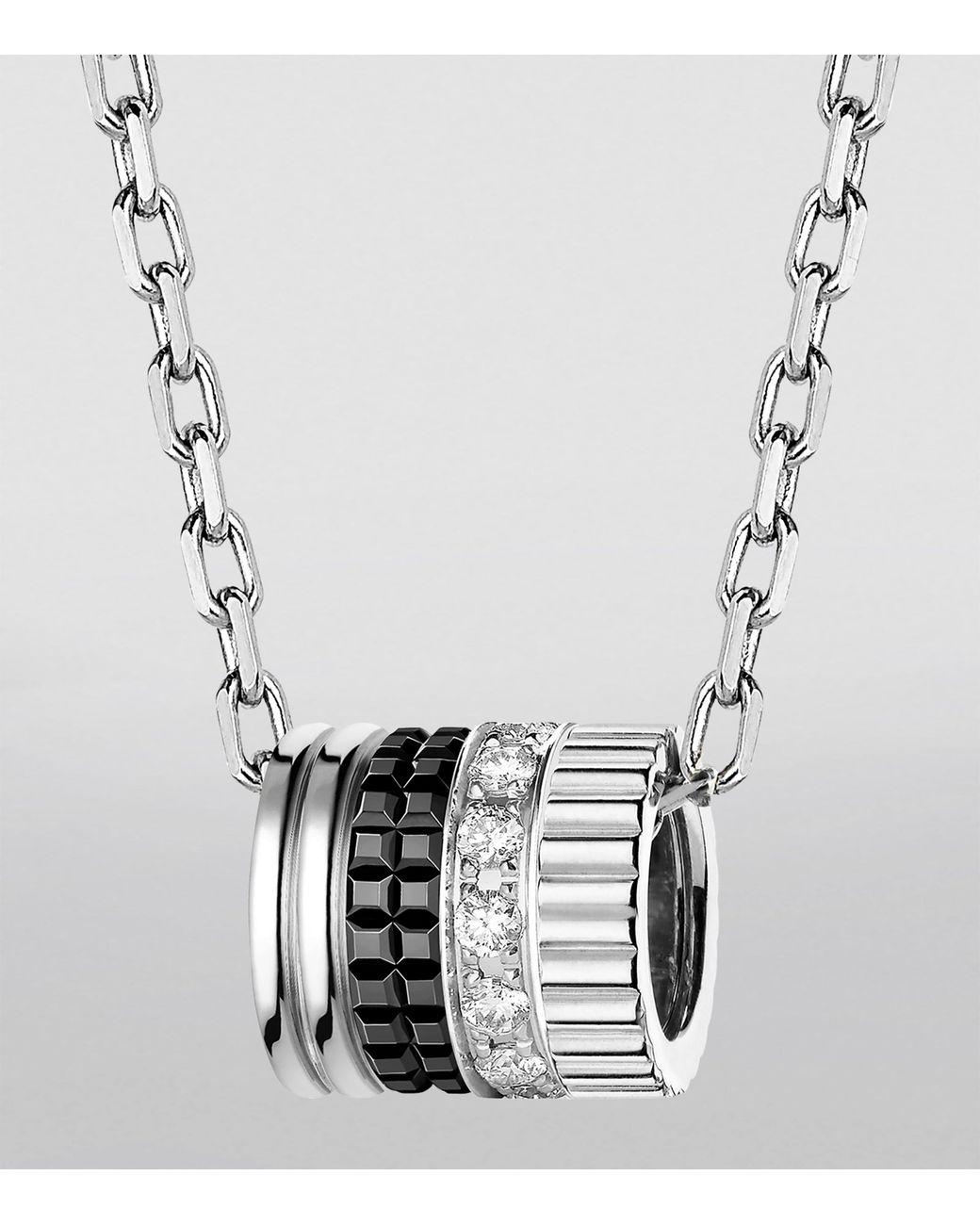 Boucheron Metallic And Diamond Quatre Edition Pendant Necklace