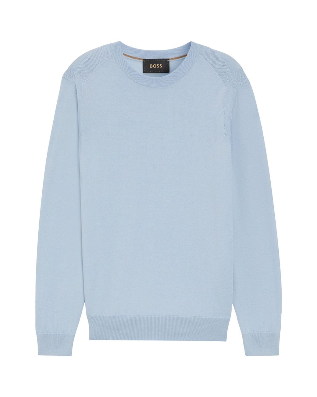 Boss Blue Wool-Silk-Cashmere Sweater for men