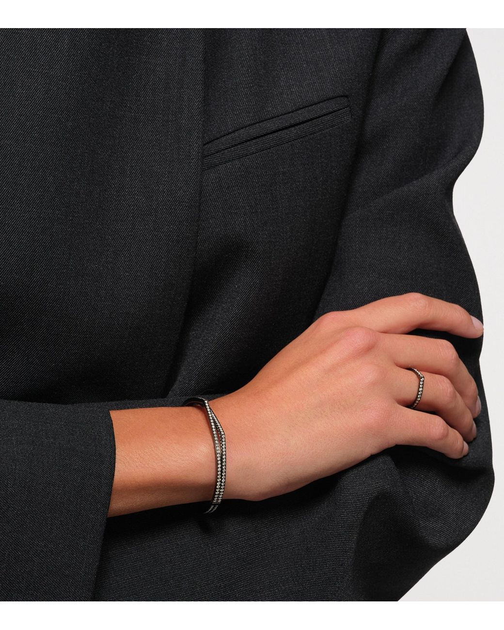 Repossi Black And Diamond Antifer Ring