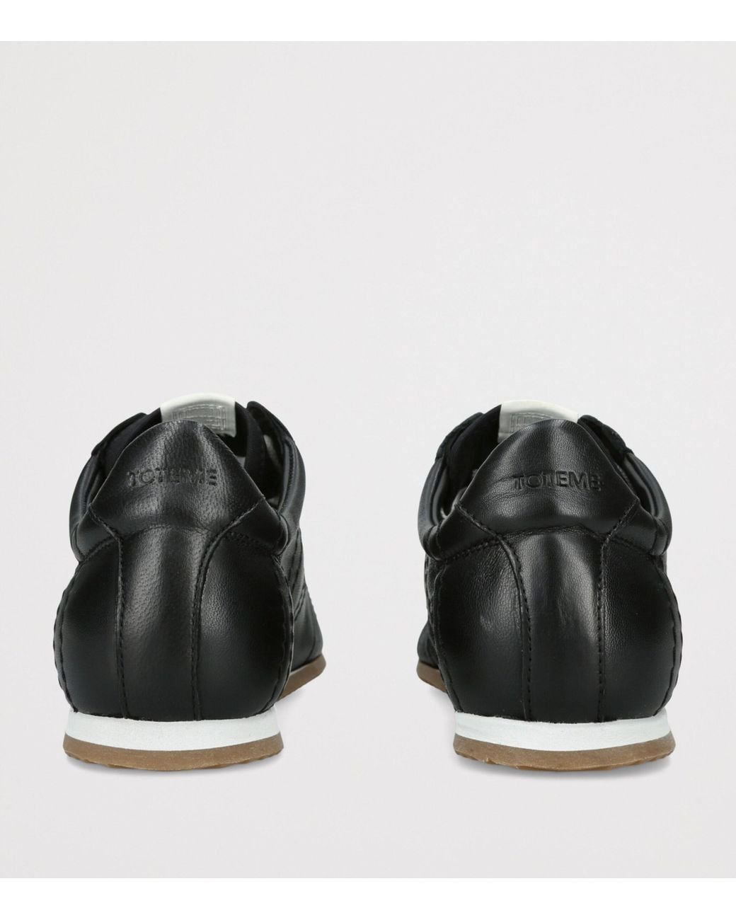 Totême  Black Nappa Leather Flex Sneakers