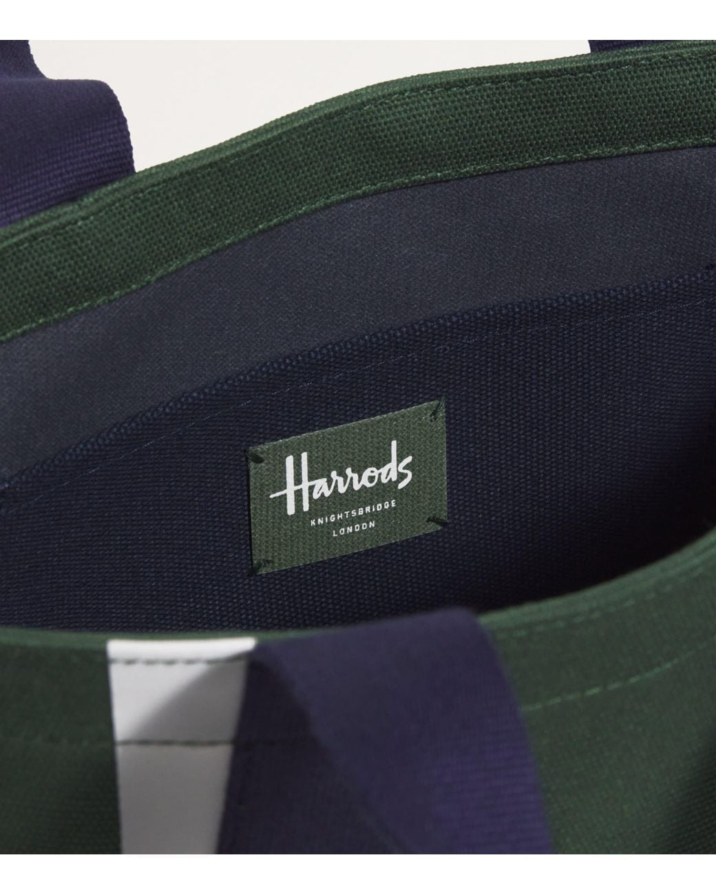 Harrods Green Mini Cotton Logo Tote Bag