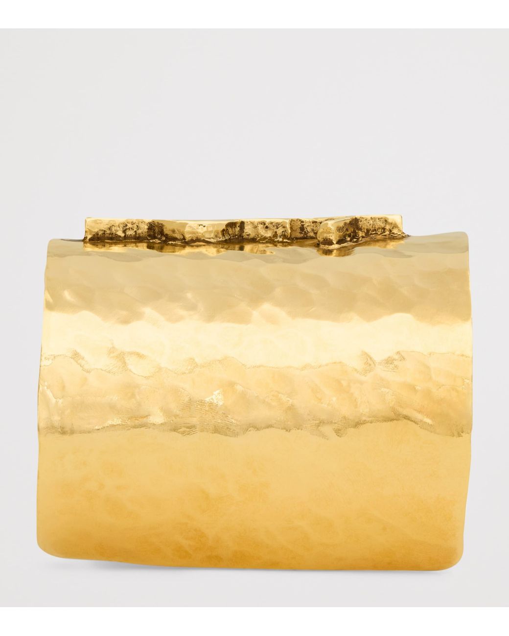 Saint Laurent Metallic Cassandre Cuff Bracelet