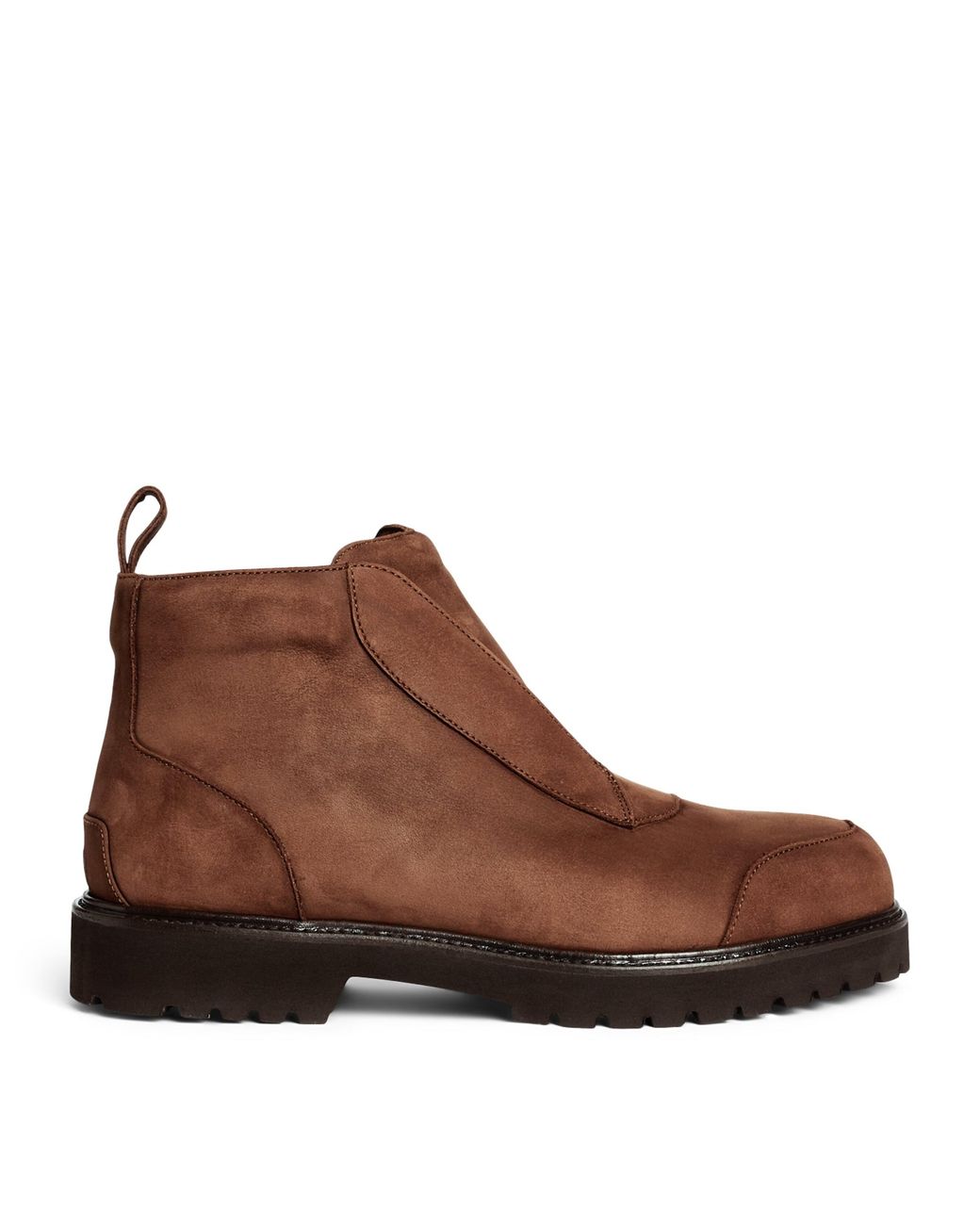 Colombo Brown Nubuck Ankle Boots for men