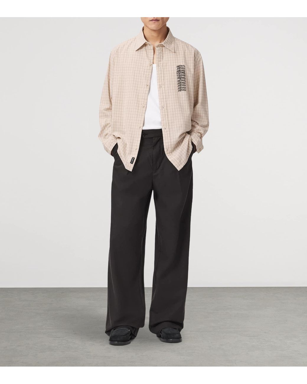 AllSaints Natural Organic Cotton Repeater Shirt for men