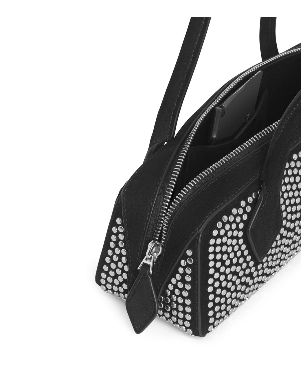 Alaïa Black Small Suede Studded Le Teckel Shoulder Bag