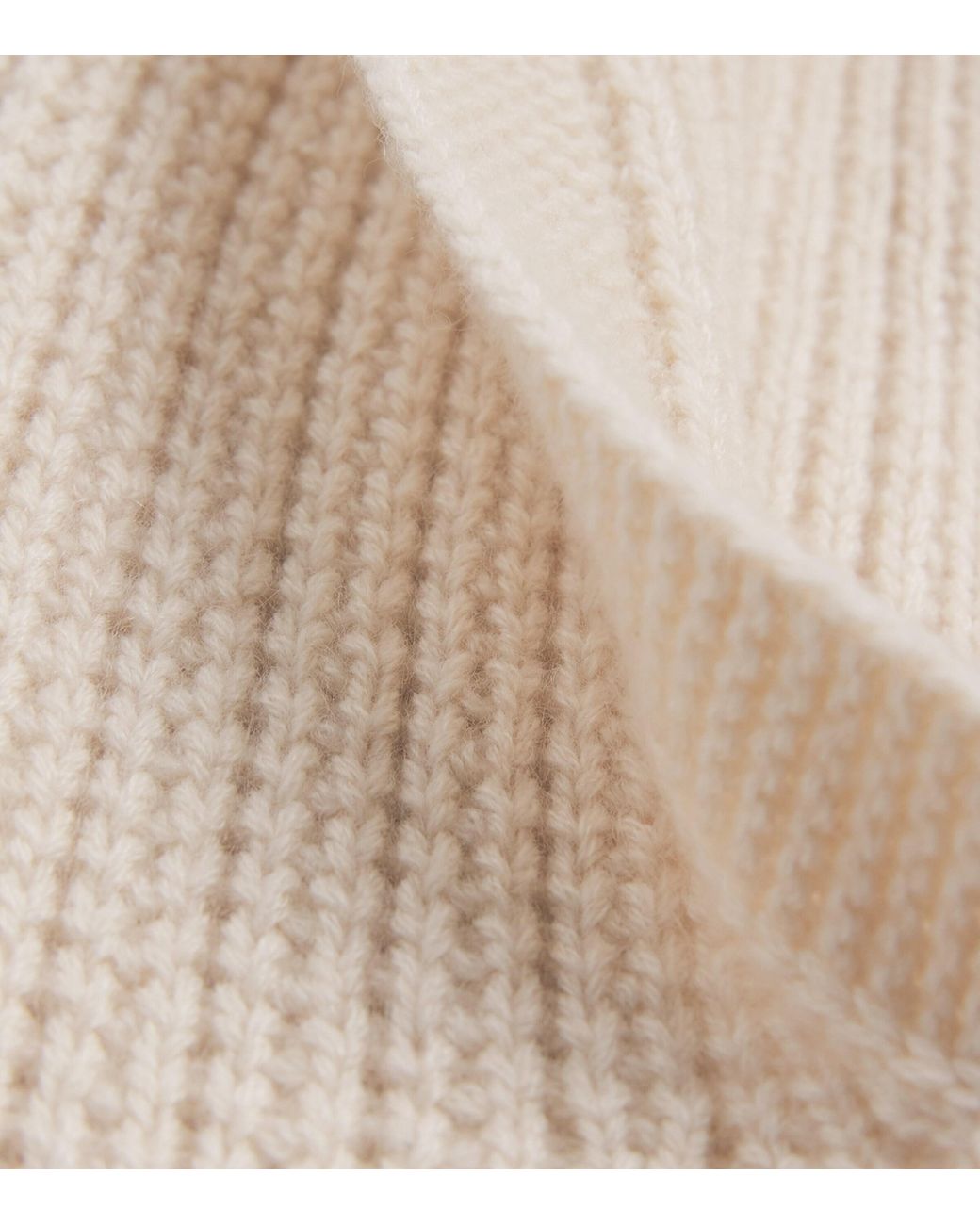 Johnstons White Cashmere Waffle-Stitch Hood