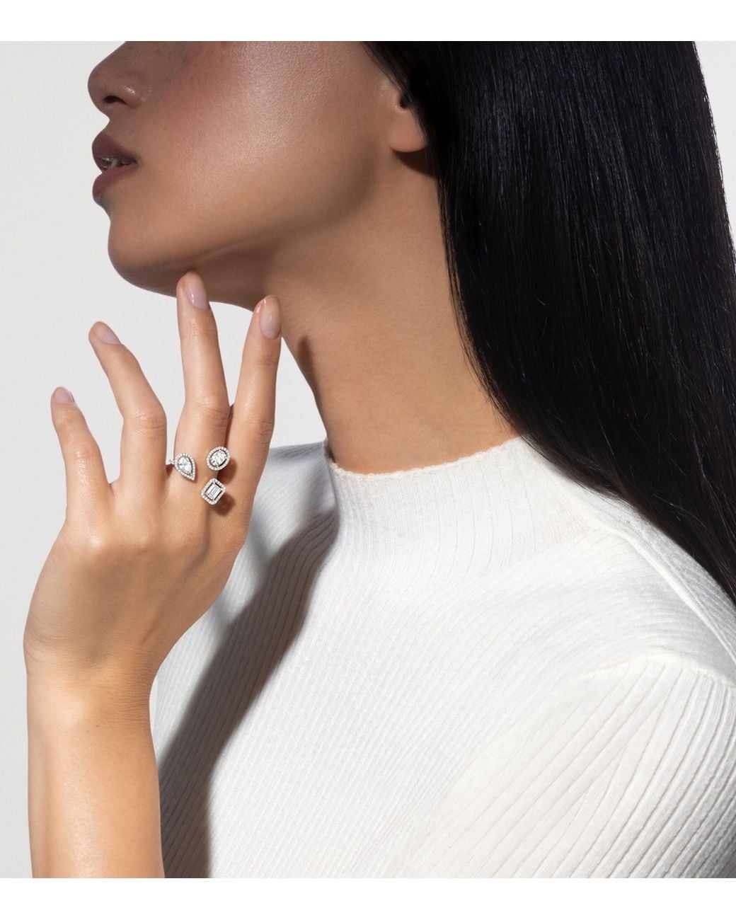 Messika White My Twin Trilogy And Diamond Ring