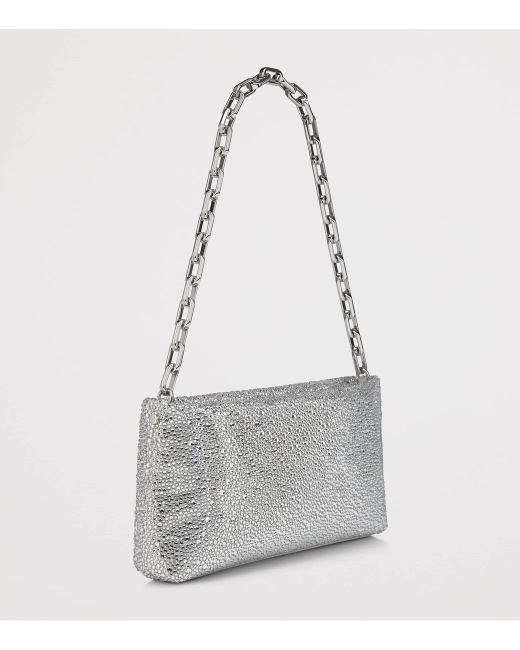 Christian Louboutin Gray Maykimay Chain Pouch Suede Clutch Bag