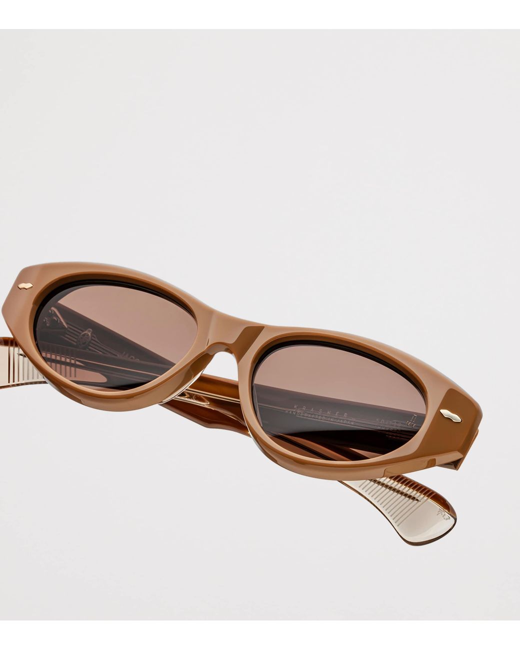 Jacques Marie Mage Brown Krasner Oval Sunglasses
