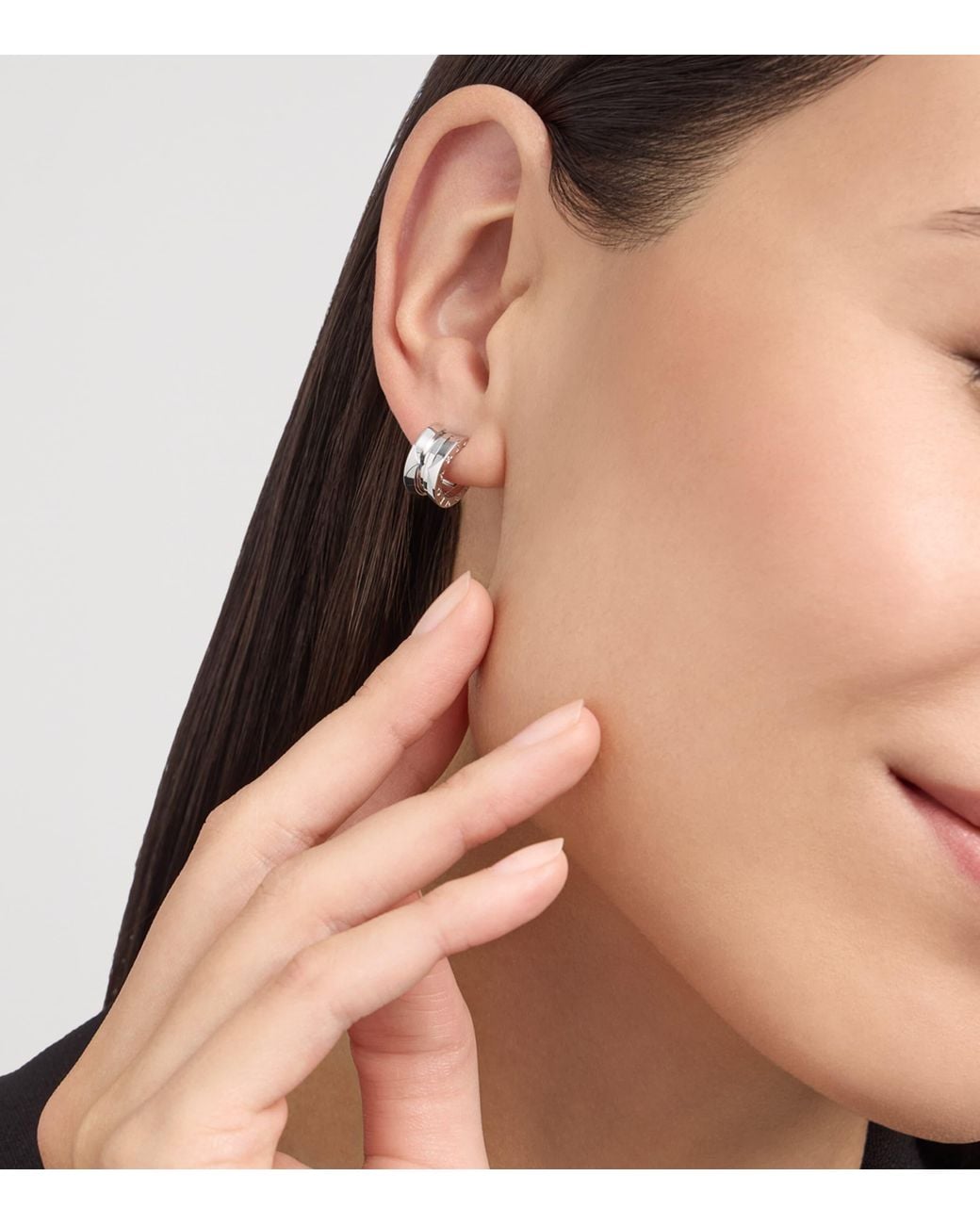 BVLGARI Metallic B.Zero1 Single Hoop Earring