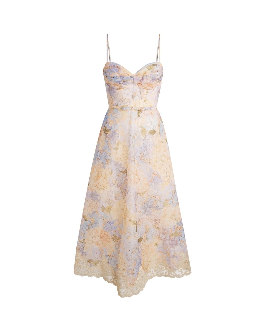 Zimmermann Natural Valiant Tucked Midi Dress