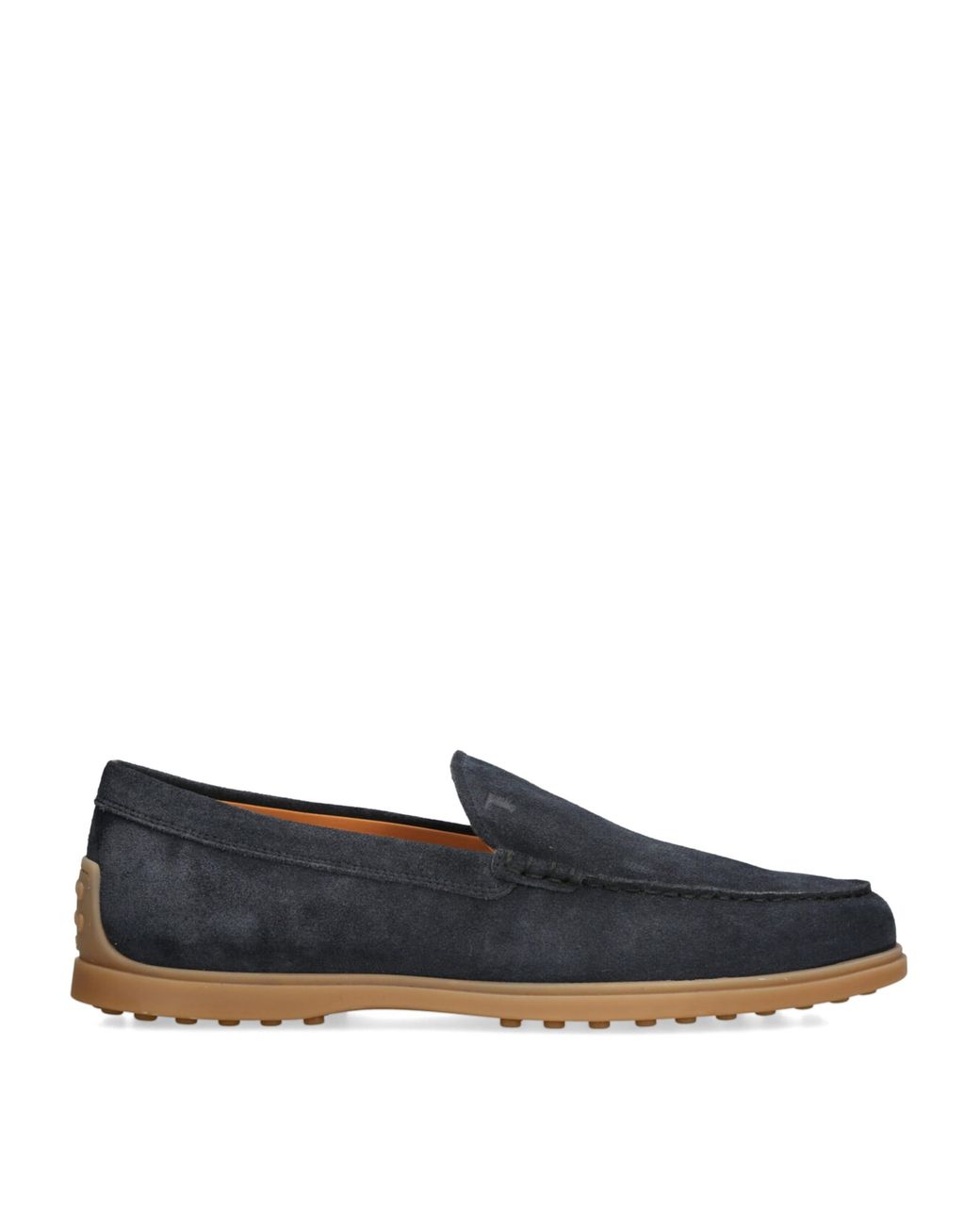 Tod's Blue Suede Pantofola Gommini Loafers