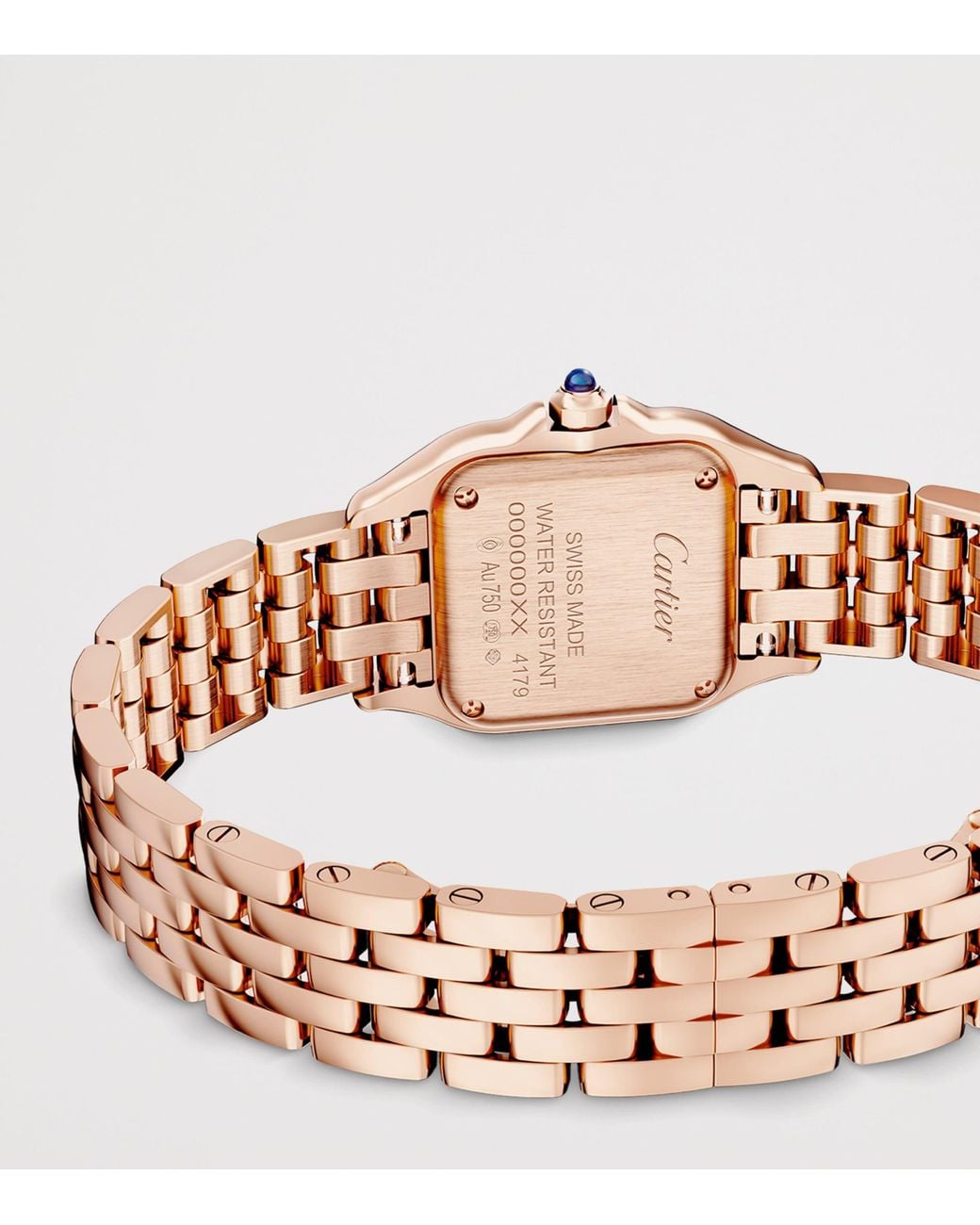 Cartier Metallic Small Rose And Diamond Panthère De Watch