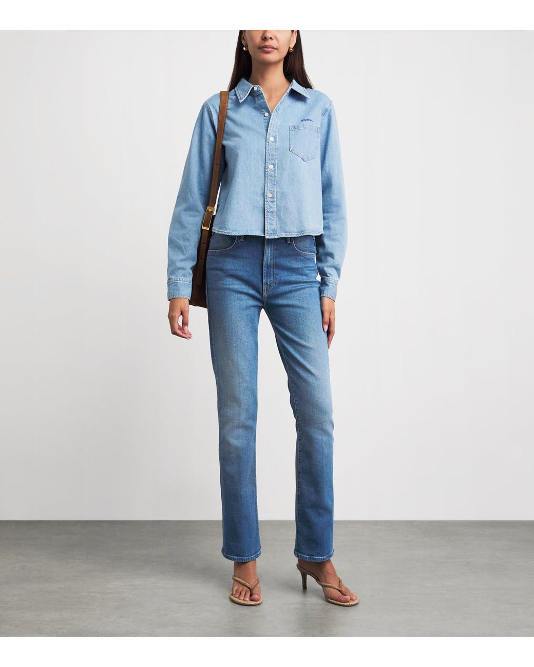 Mother Blue The Hustler Skimp Flared Jeans