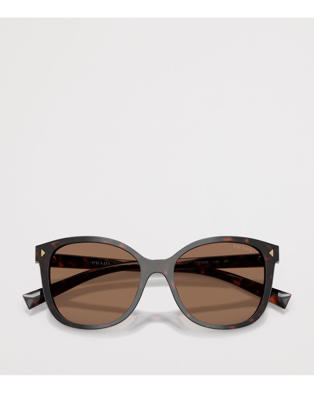 Prada Brown Tortoiseshell Square Sunglasses