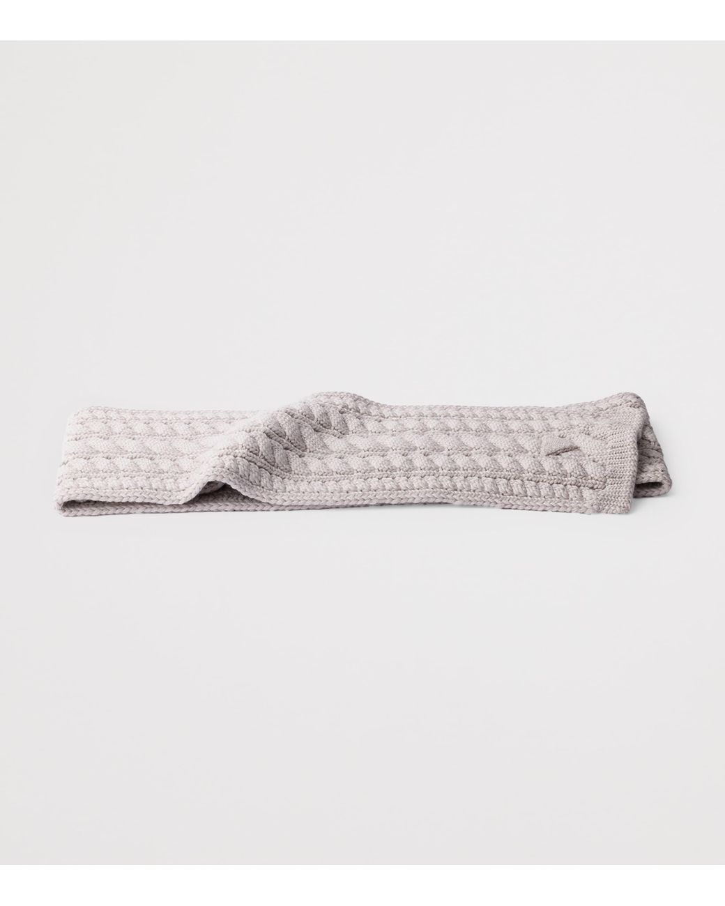 Prada Natural Virgin Wool Cable-Knit Scarf