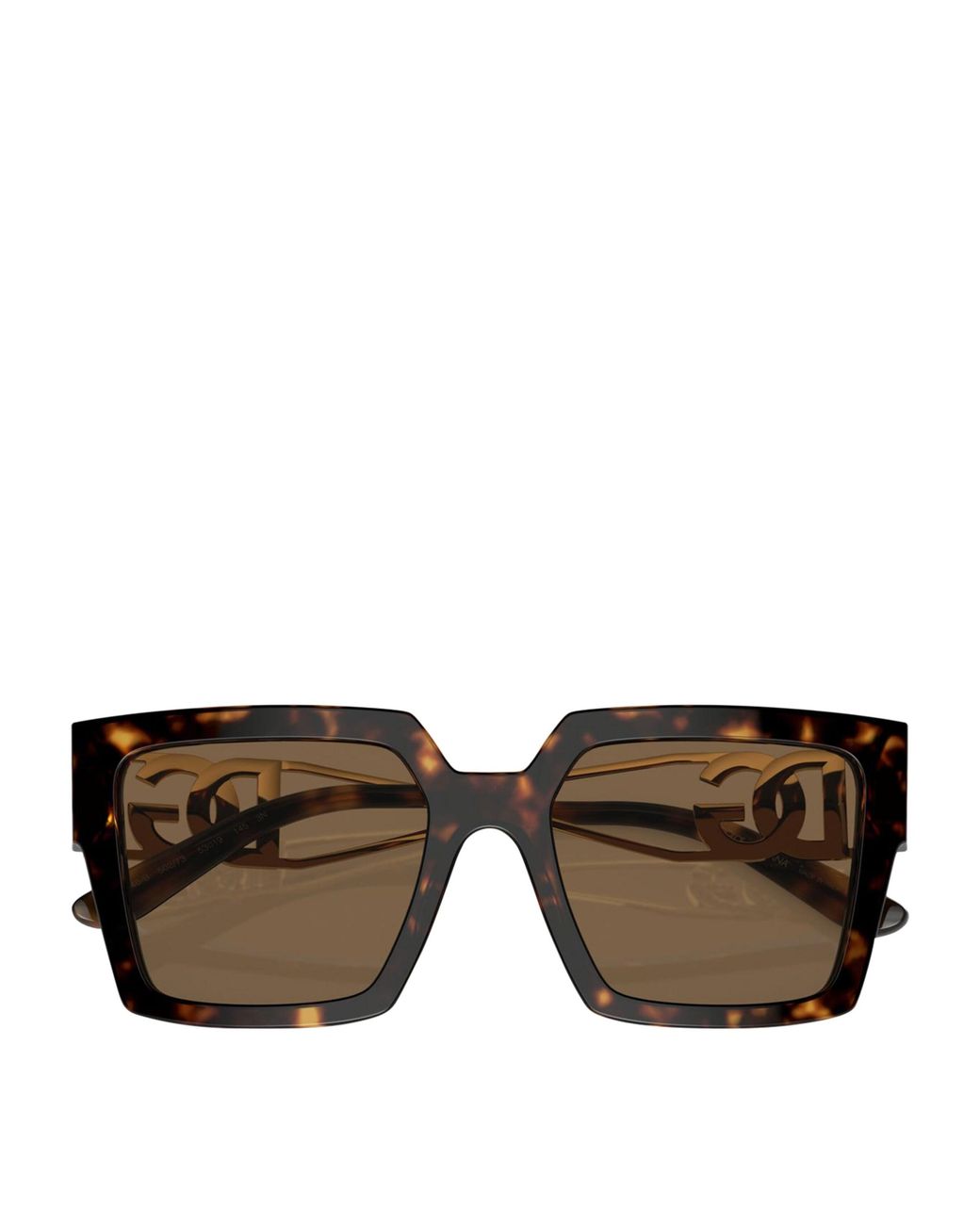 Dolce & Gabbana Brown Tortoiseshell Square Sunglasses