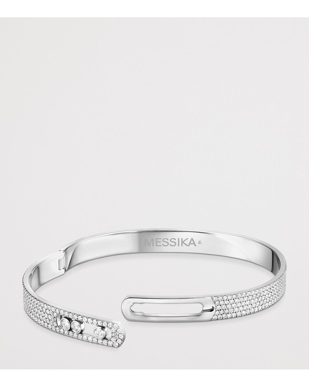 Messika White Move Noa And Diamond Pavé Bangle