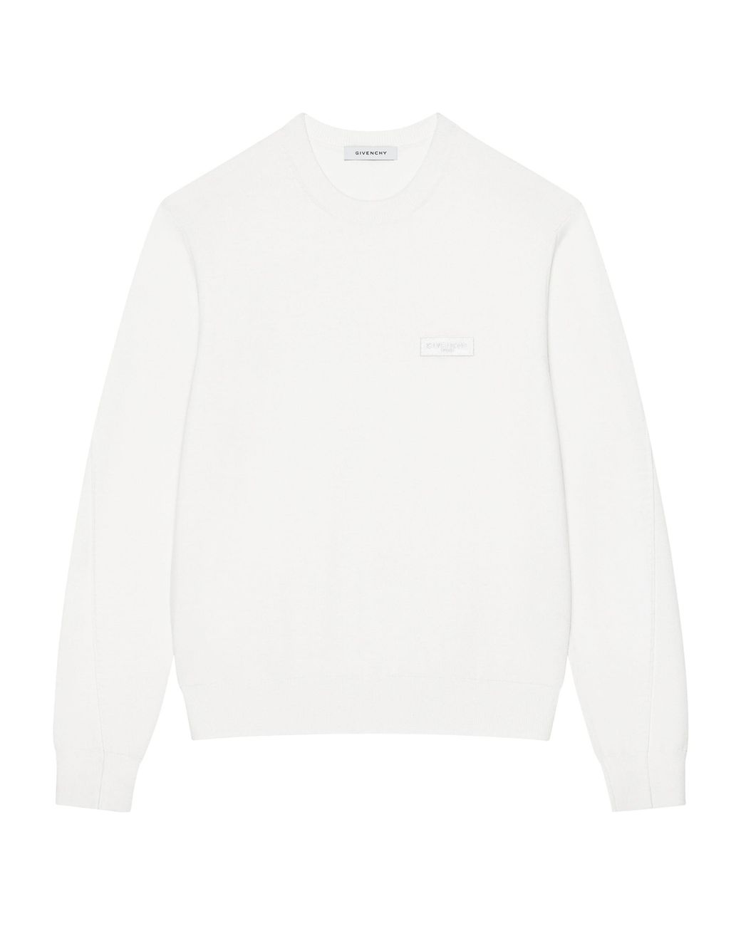 Givenchy White Wool Logo Sweater for men