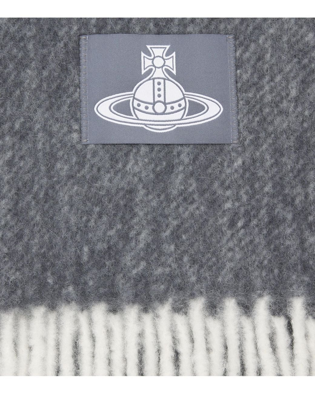 Vivienne Westwood Gray Alpaca-Blend Orb Scarf for men