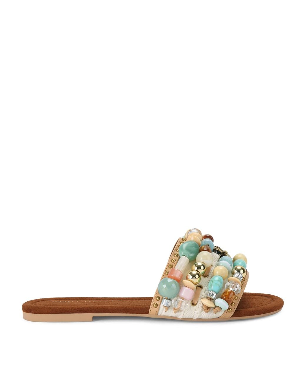Kurt Geiger Brown Beaded Southbank Sandals