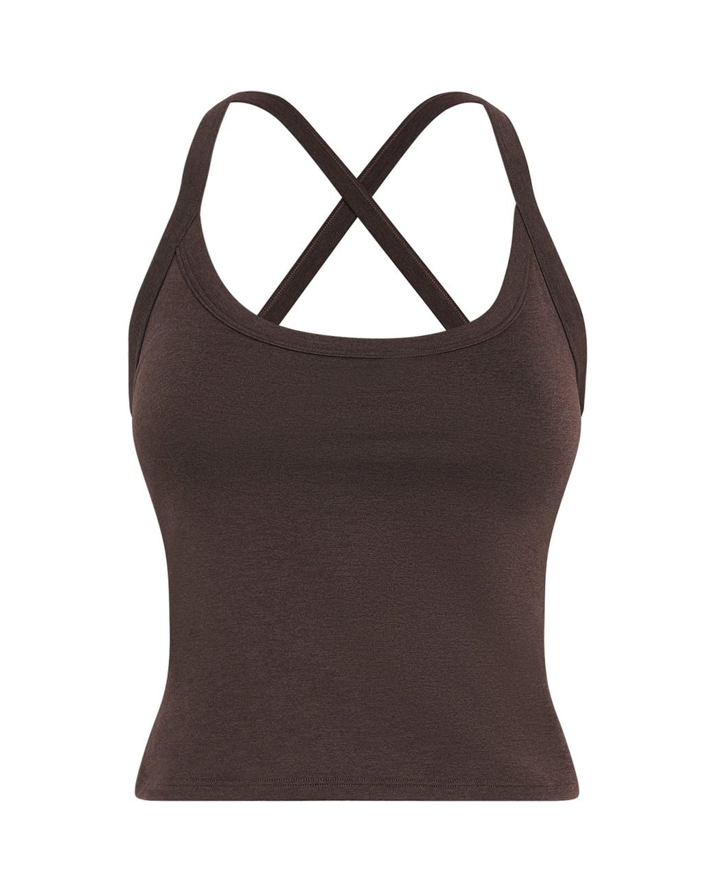 vuori Brown Halo Cross Back Tank Top