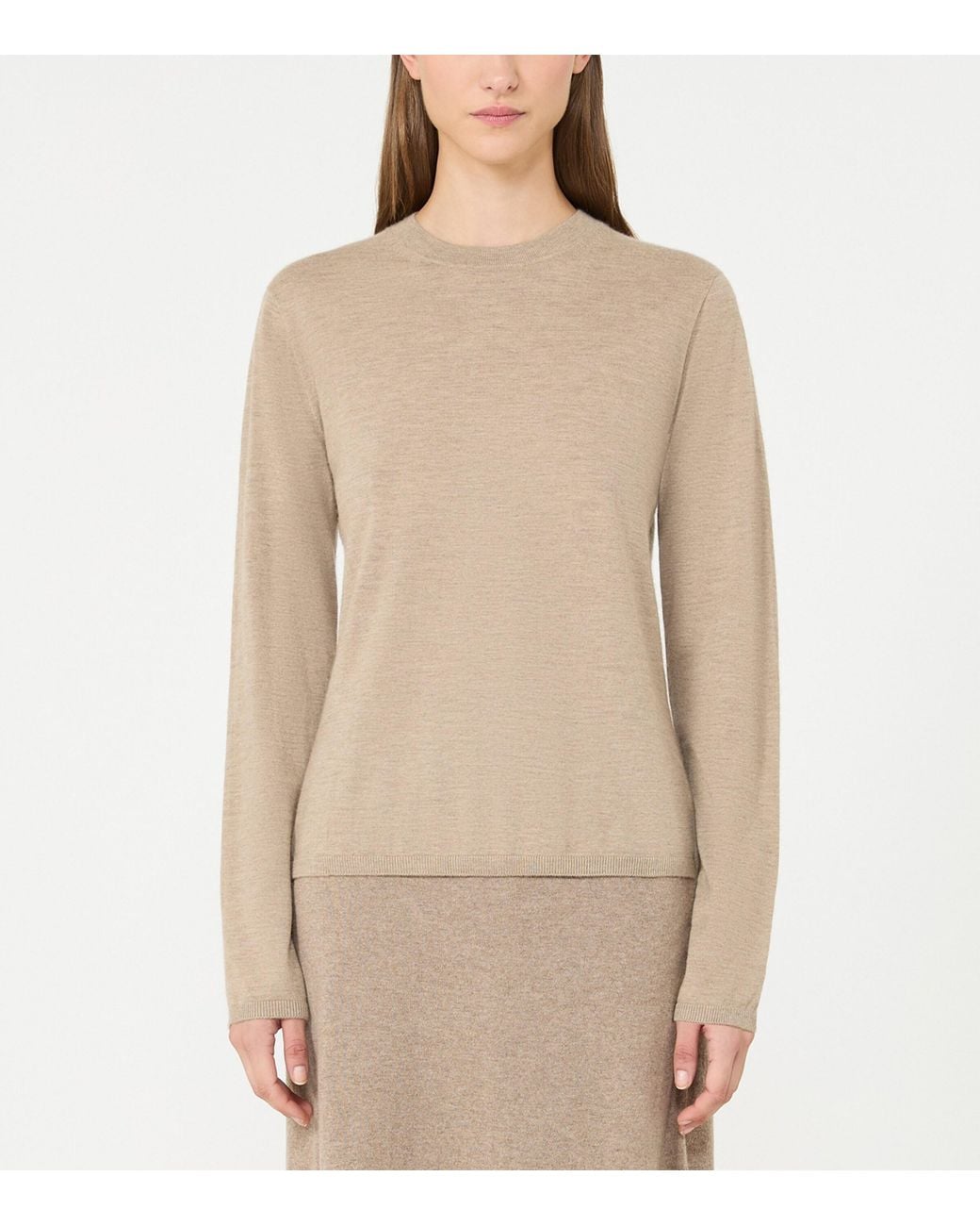 Max Mara Natural Cashmere Crew-Neck Sweater
