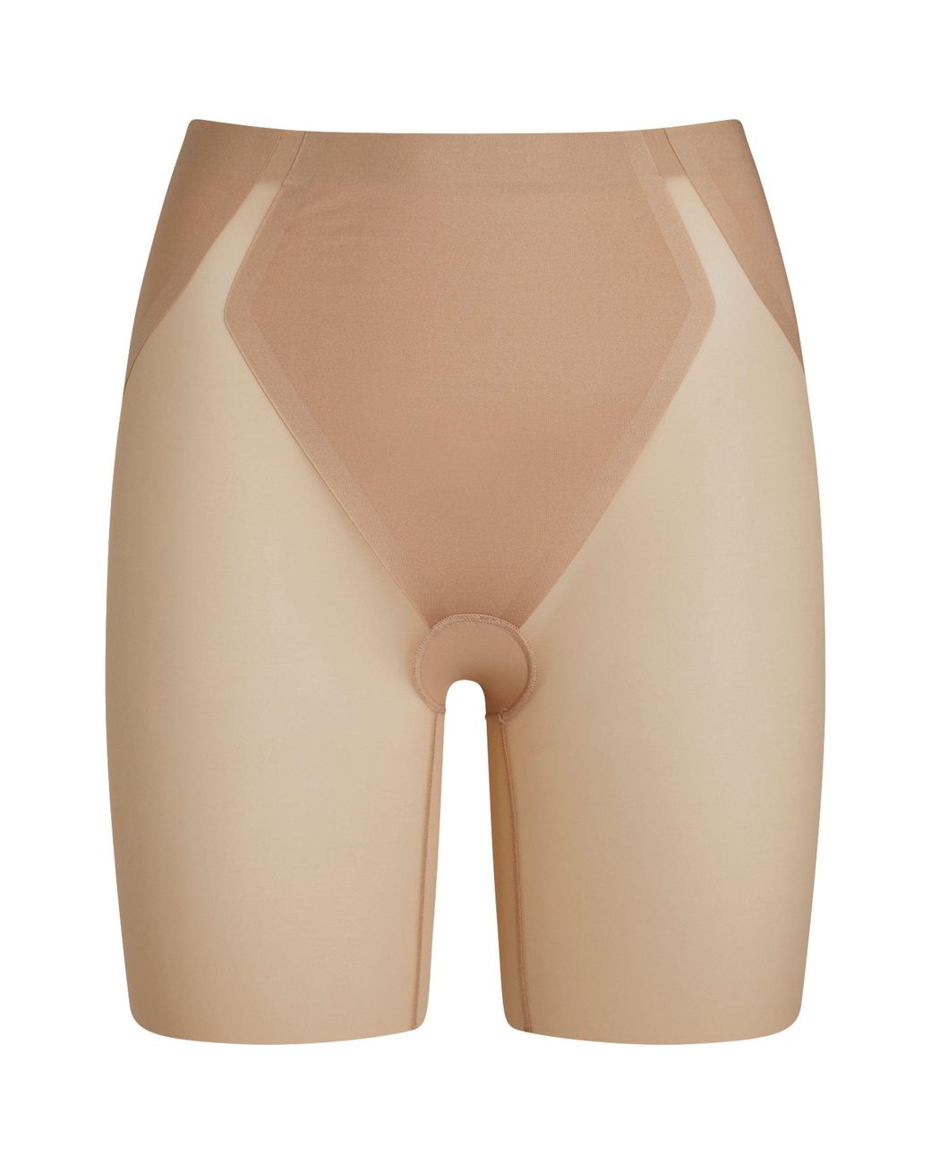 Spanx Haute Contour Mid-thigh Sculpting Shorts in Natural