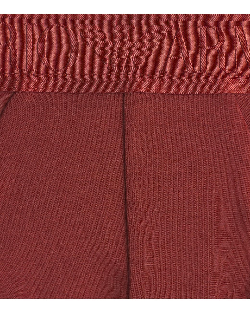 Emporio Armani Red Modal Logo Briefs for men