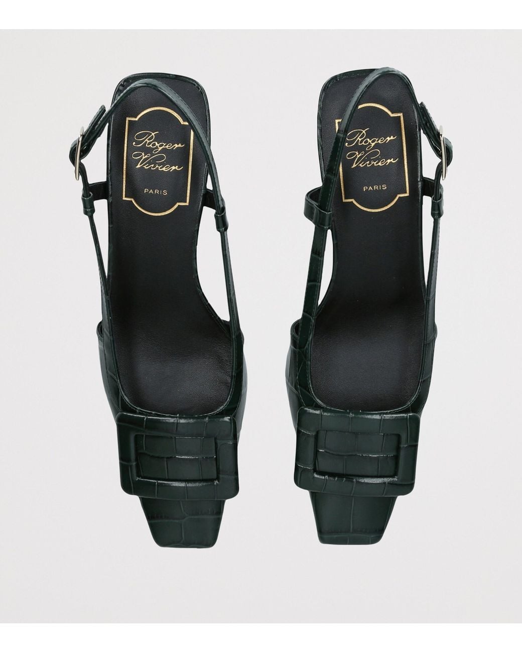 Roger Vivier Black Belle Vivier Slingback Pumps 45