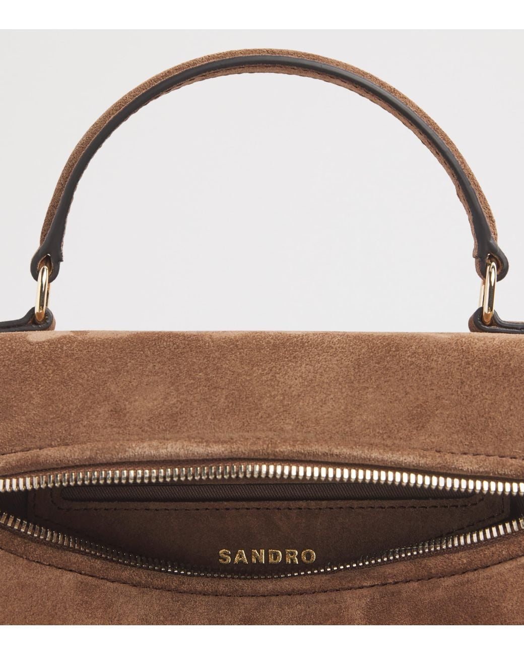 Sandro Brown Suede Tangolino Vanity Bag
